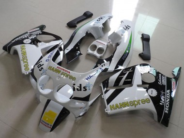 Cheap 1988-1989 Honda CBR250RR MC19 Motorcycle Fairings - White Yellow Glossy Black Hannspree Canada