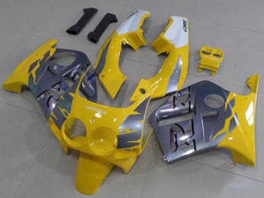 Cheap 1988-1989 Honda CBR250RR MC19 Motorcycle Fairings - White Yellow Silver Canada