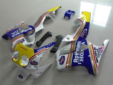 Cheap 1988-1989 Honda CBR250RR MC19 Motorcycle Fairings - White Yellow Blue Rothmans Canada