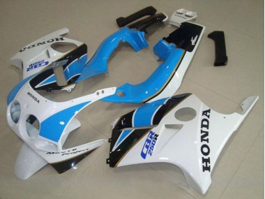 Cheap 1988-1989 Honda CBR250RR MC19 Motorcycle Fairing - White Light Blue Glossy Black Canada
