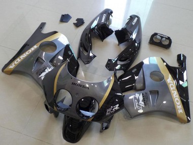 Cheap 1990-1998 Honda CBR250RR MC22 Motorcycle Fairings - Grey Gold Glossy Black Canada