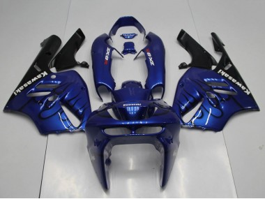 Cheap 1994-1997 Kawasaki ZX9R Motorcycle Fairings - Blue Black Flame Canada