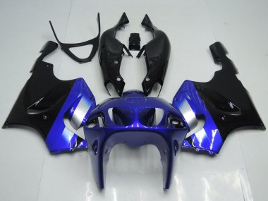 Cheap 1996-2003 Kawasaki ZX7R Motorcycle Fairings - Blue Silver Glossy Black Canada