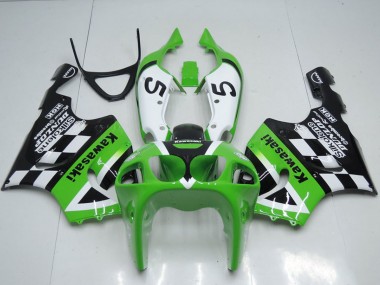 Cheap 1996-2003 Kawasaki ZX7R Motorcycle Fairings - Green White Black 5 Canada