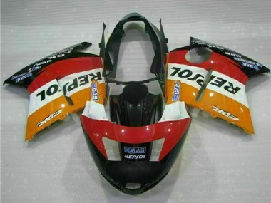Cheap 1996-2007 Honda CBR1100XX Blackbird Motorcycle Fairing - Orange White Red Glossy Black Repsol Canada