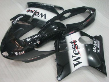 Cheap 1996-2007 Honda CBR1100XX Blackbird Motorcycle Fairings - Glossy Black White West Canada