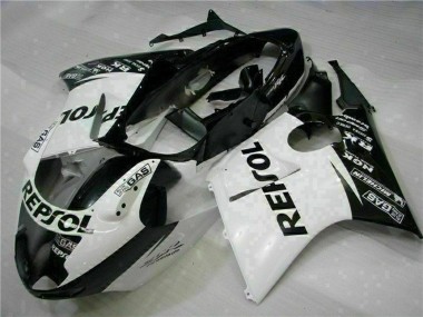 Cheap 1996-2007 Honda CBR1100XX Blackbird Motorcycle Fairings - White Glossy Black Repsol Canada