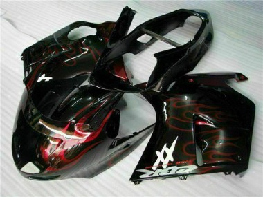Cheap 1996-2007 Honda CBR1100XX Blackbird Abs Motorcycle Fairing - Glossy Black Red Flame Canada