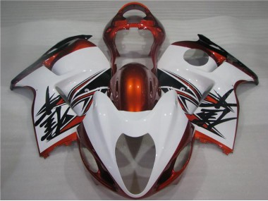 Cheap 1996-2007 Suzuki GSXR 1300 Hayabusa Motorcycle Fairings - White Orange Black Canada