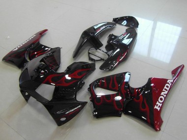 Cheap 1998-1999 Honda CBR900RR 919 Motorcycle Fairings - Glossy Black Red Flame Canada