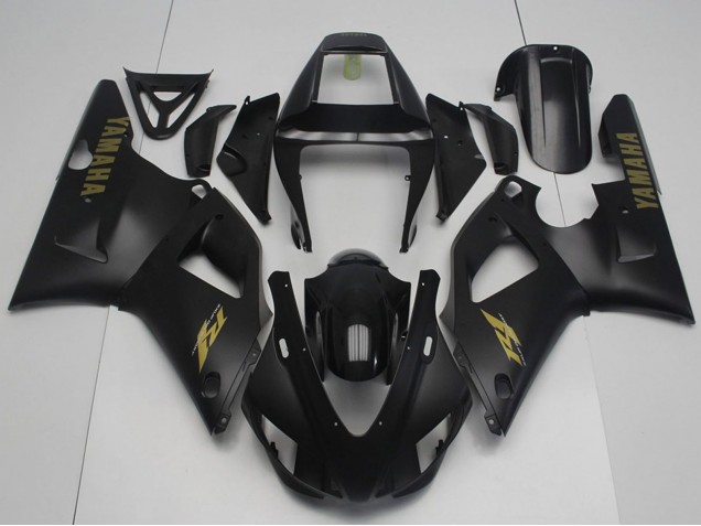 1998-1999 Yamaha YZF R1 Motorcycle Fairings - Glossy Black Matte Black Gold Canada