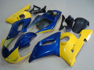 Cheap 1998-2002 Yamaha YZF R6 Motorcycle Fairings - Yellow Blue Canada
