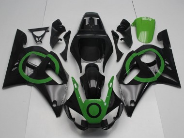Cheap 1998-2002 Yamaha YZF R6 Motorcycle Fairings - Glossy Black Green Circle Canada