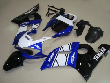 Cheap 1998-2002 Yamaha YZF R6 Motorcycle Fairings - White Blue Glossy Black Champions Canada