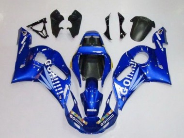 Cheap 1998-2002 Yamaha YZF R6 Motorcycle Fairings - Blue White Go Motul Canada