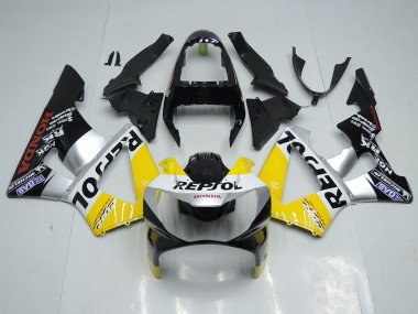 Cheap 2000-2001 Honda CBR900RR 929 Motorcycle Fairing - Yellow Silver Glossy Black Repsol Canada