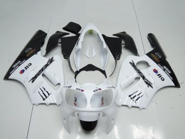 Cheap 2000-2001 Kawasaki ZX12R Motorcycle Fairings - White Black Elf Monster Canada