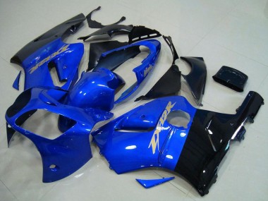 Cheap 2000-2001 Kawasaki ZX12R Motorcycle Fairings - Blue Glossy Black Canada