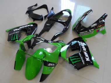 Cheap 2000-2001 Kawasaki ZX9R Motorcycle Fairings - Glossy Black Green Monster Canada