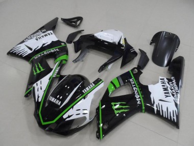 Cheap 2000-2001 Yamaha YZF R1 Motorcycle Fairings - White Black Green Monster Canada