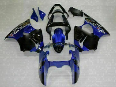 Cheap 2000-2002 Kawasaki ZX6R Motorcycle Fairings - Blue Glossy Black Elf Bridgestone Canada