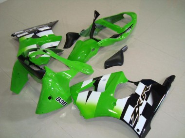 Cheap 2000-2002 Kawasaki ZX6R Motorcycle Fairings - Green White Black 636 Canada