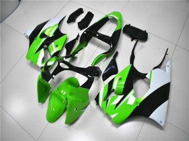 Cheap 2000-2002 Kawasaki ZX6R Motorcycle Fairing Kits - Green White Black Canada