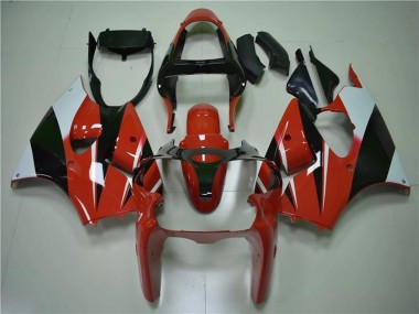 Cheap 2000-2002 Kawasaki ZX6R Motorcycle Fairings - White Red Glossy Black Canada
