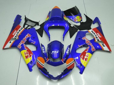 Cheap 2000-2002 Suzuki GSXR 1000 Motorcycle Fairings - Blue Yellow Red Bull Repsol Canada