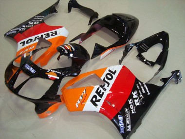 Cheap 2000-2006 Honda VTR1000 Motorcycle Fairings - Orange White Red Glossy Black Repsol Canada