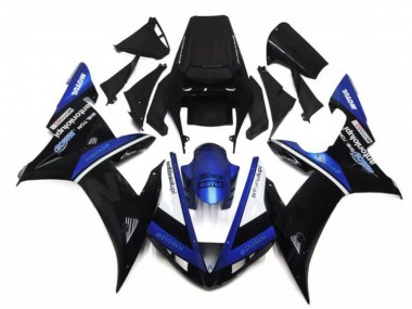 Cheap 2002-2003 Yamaha YZF R1 Motorcycle Fairings - Black White Blue Canada