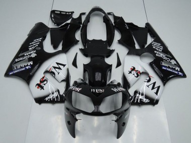 Cheap 2002-2006 Kawasaki ZX12R Motorcycle Fairings - Glossy Black White West Canada