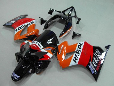 Cheap 2002-2013 Honda VFR 800 Motorcycle Fairing - Orange White Red Glossy Black Repsol Canada