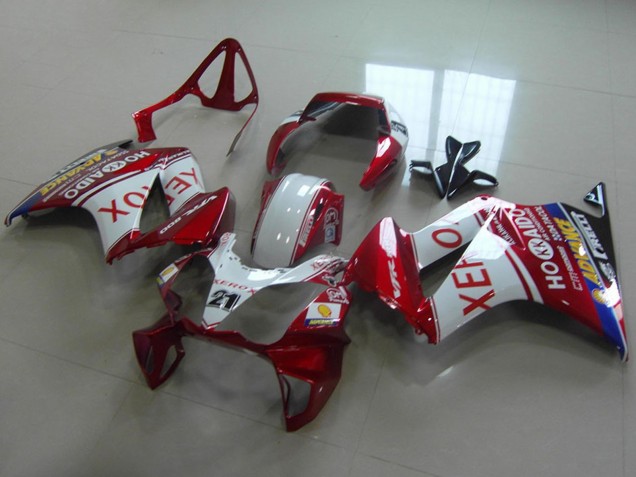 2002-2013 Honda VFR 800 Motorcycle Fairings - White Red Blue Xerox 21 Canada