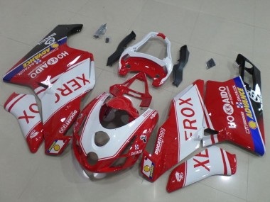 Cheap 2003-2004 Ducati 999 Motorcycle Fairings - White Red Blue Glossy Black Xerox OEM Style Canada