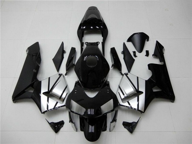 2003-2004 Honda CBR600RR Motorcycle Fairings - Silver Glossy Black Stripe Canada