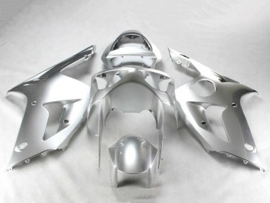 Cheap 2003-2004 Kawasaki ZX6R Motorcycle Fairing Kits - Silver Canada