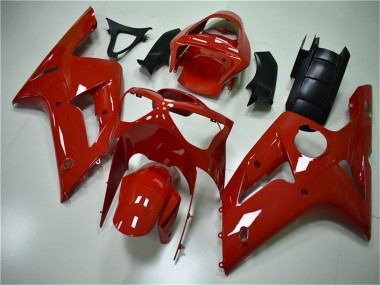 Cheap 2003-2004 Kawasaki ZX6R Motorcycle Fairing Kits - Red Canada