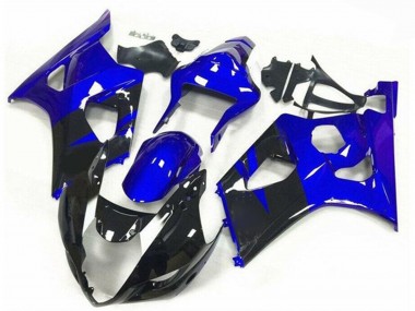 Cheap 2003-2004 Suzuki GSXR 1000 Motorcycle Fairings - Blue Glossy Black Stripe Canada