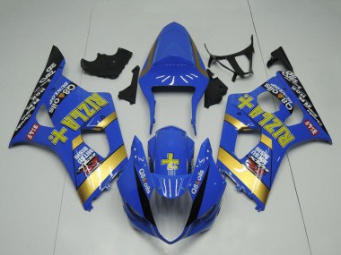 Cheap 2003-2004 Suzuki GSXR 1000 Motorcycle Fairing - Blue Gold Black Rizla Canada