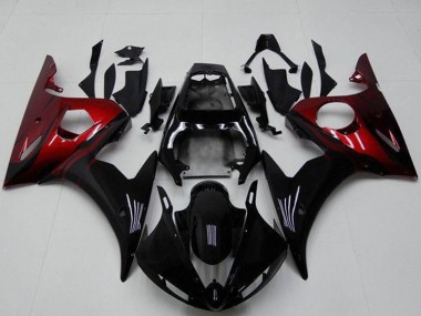 Cheap 2003-2004 Yamaha YZF R6 Motorcycle Fairing Kits - Glossy Black Red Canada