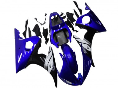 Cheap 2003-2004 Yamaha YZF R6 Motorcycle Fairings - Blue White Glossy Black Canada