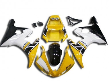 Cheap 2003-2004 Yamaha YZF R6 Motorcycle Fairing - Yellow White Glossy Black Canada