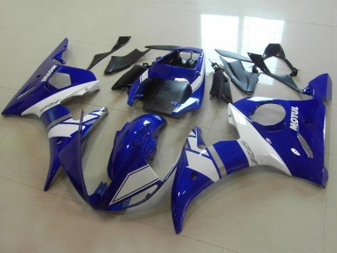 Cheap 2003-2004 Yamaha YZF R6 Motorcycle Fairings - Blue White Silver Canada