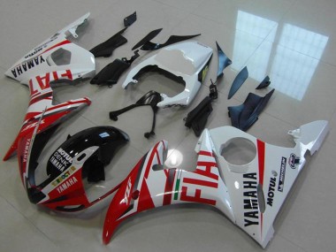 Cheap 2003-2004 Yamaha YZF R6 Motorcycle Fairings - White Red Fiat Michelin Motul Canada