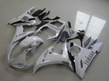 Cheap 2003-2004 Yamaha YZF R6 Motorcycle Fairing Kits - White Glossy Black Canada