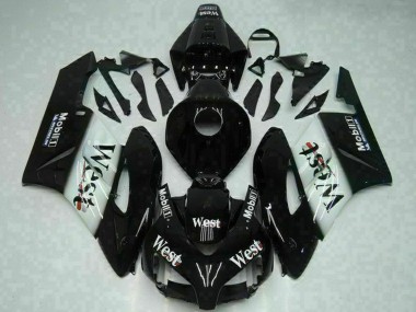 Cheap 2004-2005 Honda CBR1000RR Motorcycle Fairings - Glossy Black White West Mobil Michelin Canada