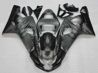 Cheap 2004-2005 Suzuki GSXR 600/750 Motorcycle Fairings - Grey Black Flame Canada