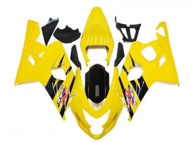 Cheap 2004-2005 Suzuki GSXR 600/750 Motorcycle Fairings - Yellow Glossy Black Canada