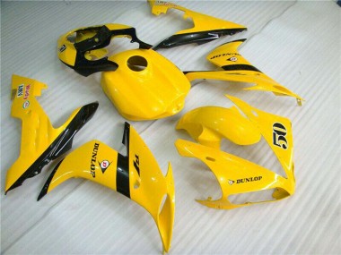 Cheap 2004-2006 Yamaha YZF R1 Motorcycle Fairings - Yellow Glossy Black Dunlop 50 Canada